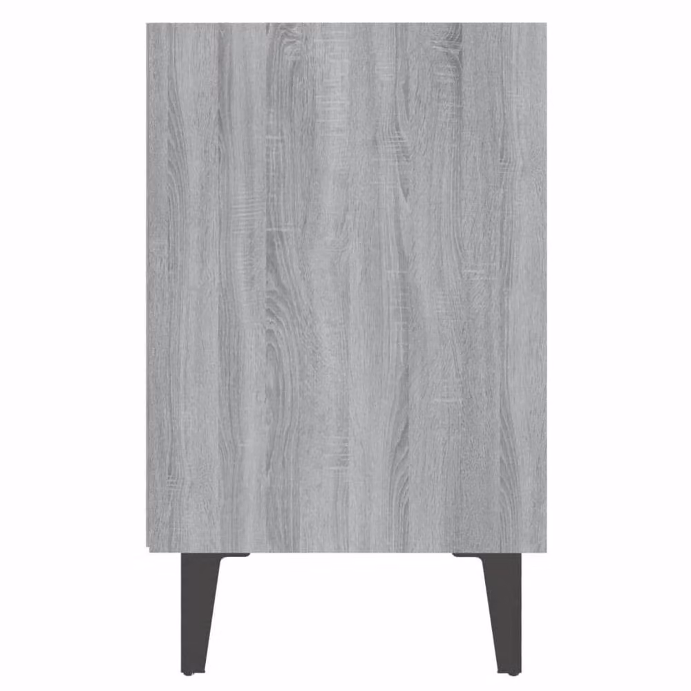 Berkfield Home Sturdy Bed Cabinet in Grey Sonoma with Metal Legs, W/D/H: 40 x 30 x 50 cm – 4