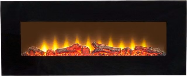 Sureflame WM-9331 Electric Wall Mounted Fire with Remote, Black