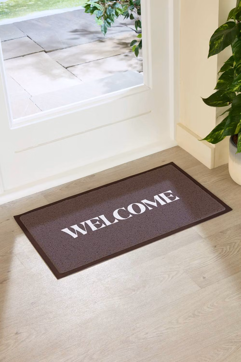Artsy Mats Welcome Chocolate Brown Indoor Outdoor Doormat, W: 70 cm, D: 40 cm – 3