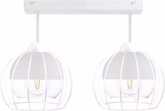 Netlighting Solo Semi Flush Ceiling Light in White, 50cm, 2x E27