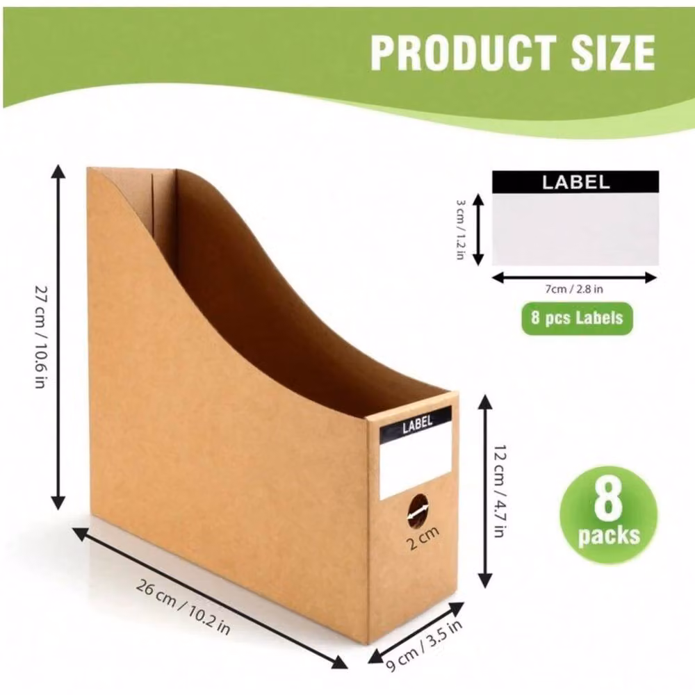 KORVIXA Pack of 24 Brown Cardboard A4 Magazine File Holders – 2
