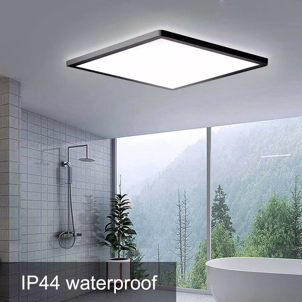 COMELY 36W LED Bathroom Ceiling Light in Black with 4500K Natural Light and IP44 Waterproof Rating – 2