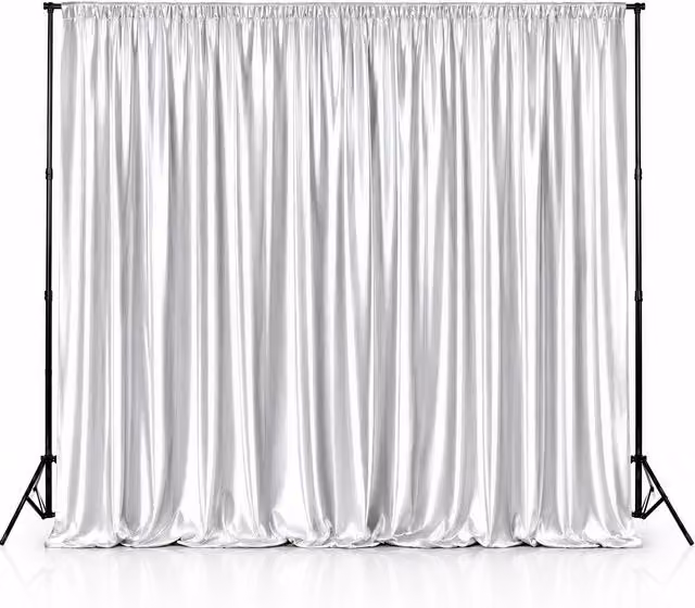 Trimming Shop White Blackout Fabric Backdrop for Photo Shoots and Video Backgrounds, Width: 300 cm