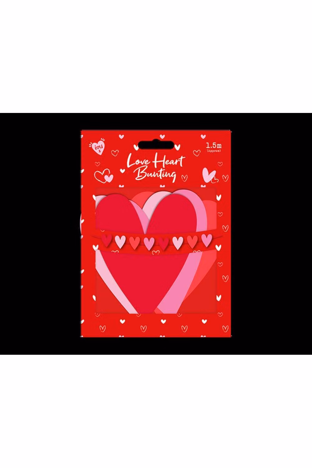KDMD Valentines Day Heart Bunting 10 Pack in Red, Pink and White – 2