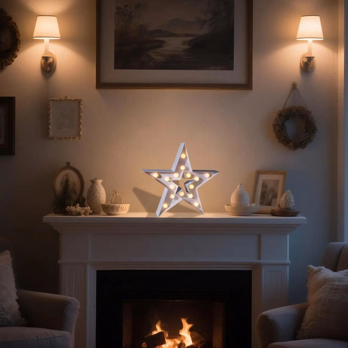 Bright Zeal White Star Indoor Decorative Tabletop Light – 5