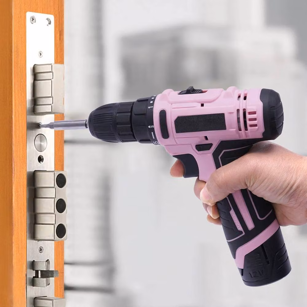 EONLION Cordless Drill Set and Electric Screwdriver Power Driver Kit in Pink – 3