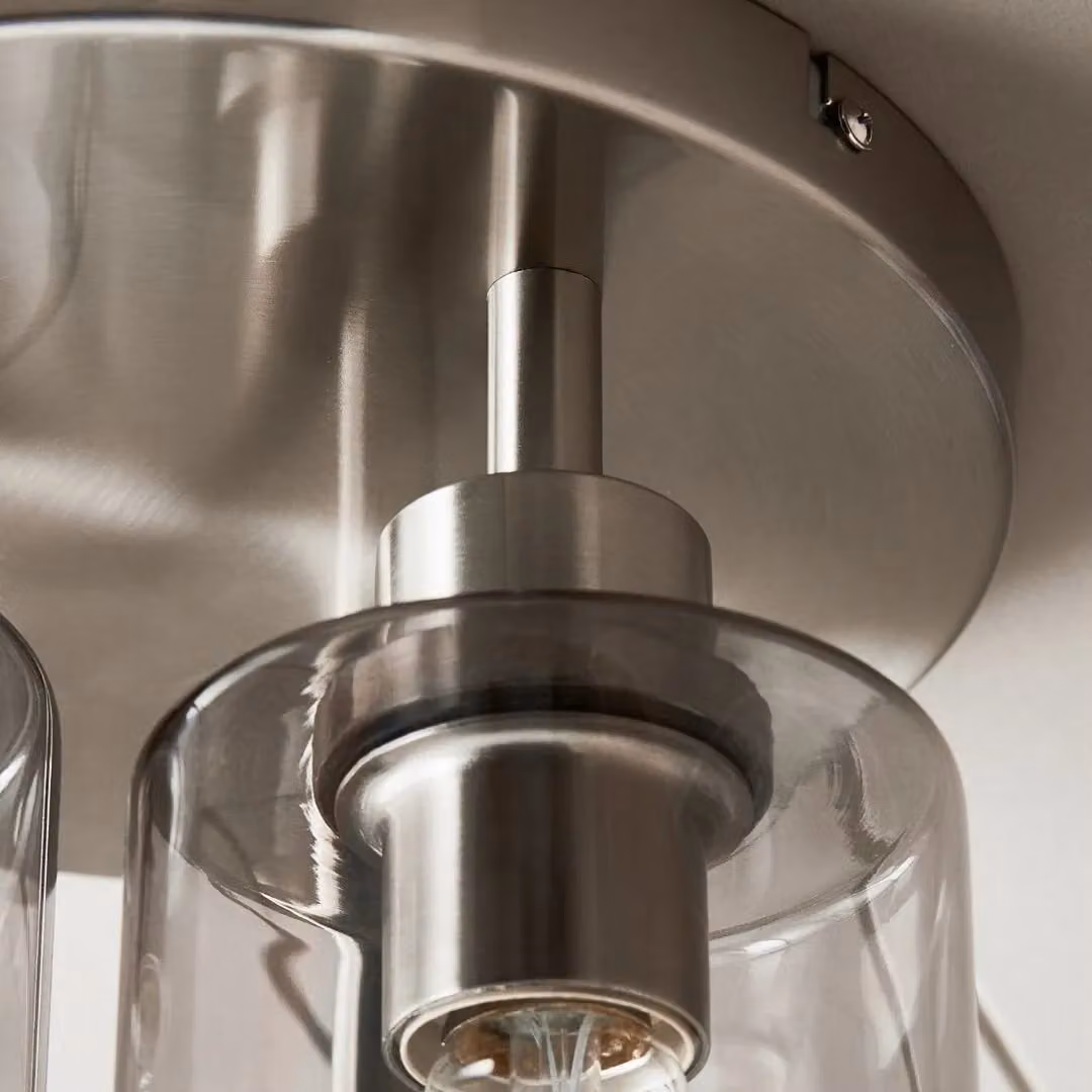 Pagazzi Kingsholm 3 Light Semi Flush Ceiling Light in Silver – 2