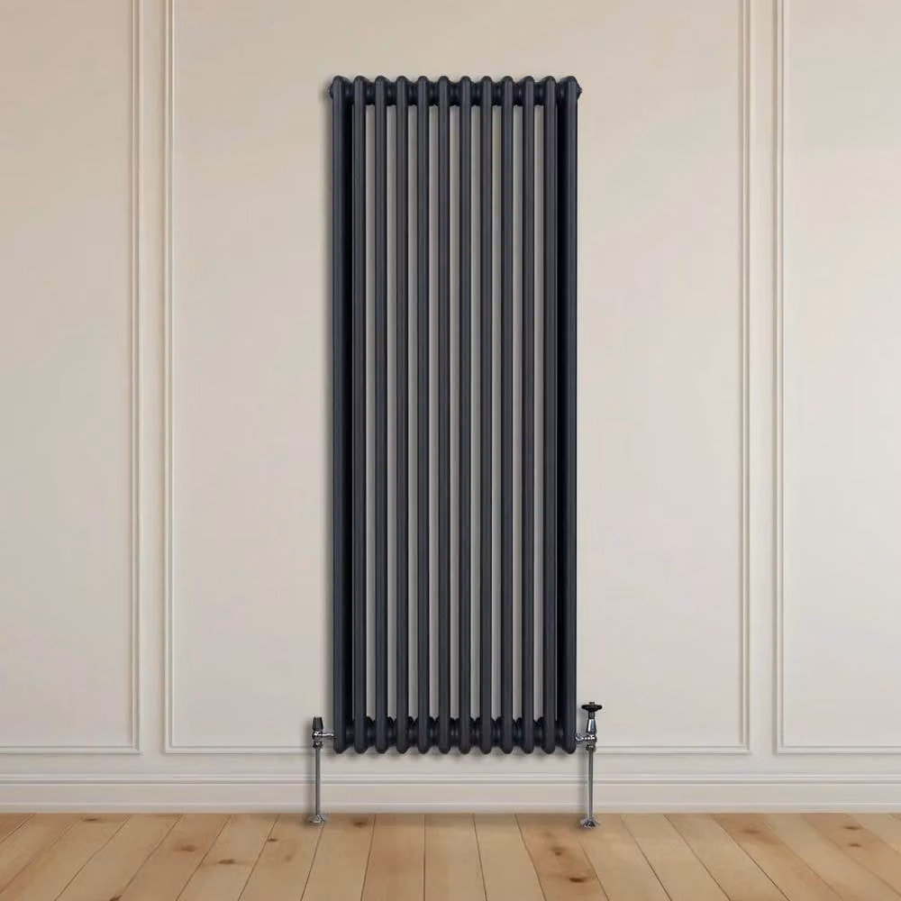 Monstershop Traditional 3 Column Steel Radiator in Anthracite Grey, H 180 cm x W 56.2 cm x D 10 cm – 7