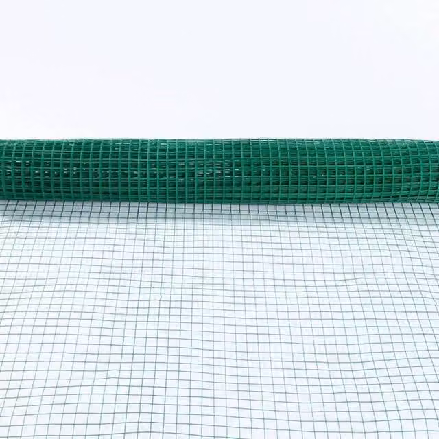 FLAVORA Green PVC Coated Galvanised Steel Wire Mesh Fence, 3 Rolls (30m Total)