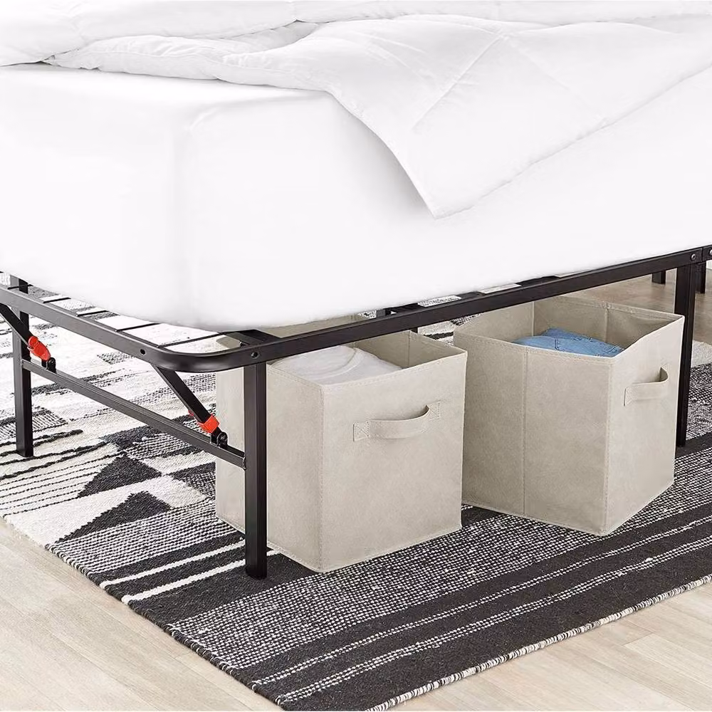 KORVIXA Beige Foldable Canvas Storage Bins, Pack of 2 – 2