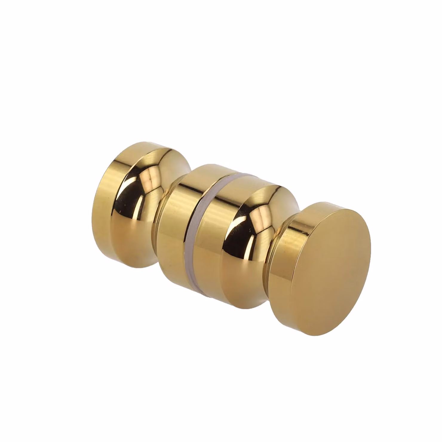 Nes Home Round Brushed Brass Aluminium Shower Door Knob Handle in Gold – 2