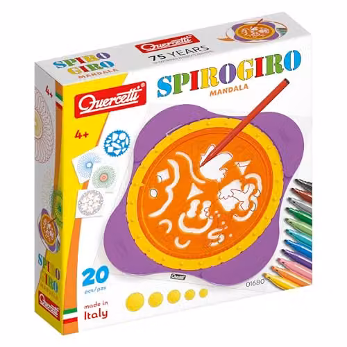 Quercetti Spirogiro Mandala Multicolour Spirograph Spiral Designer Arts and Crafts Kit