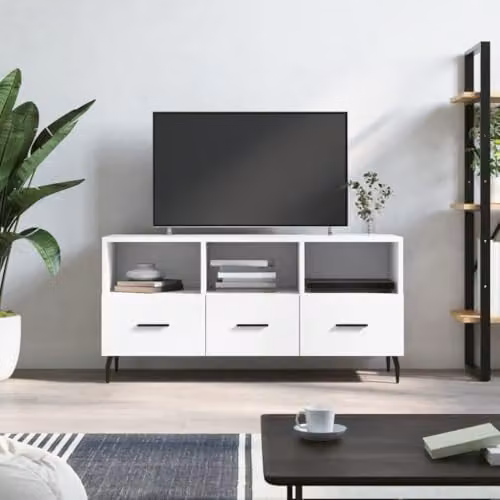 vidaXL Modern White TV Cabinet W/D/H: 102 x 36 x 50 cm – 2