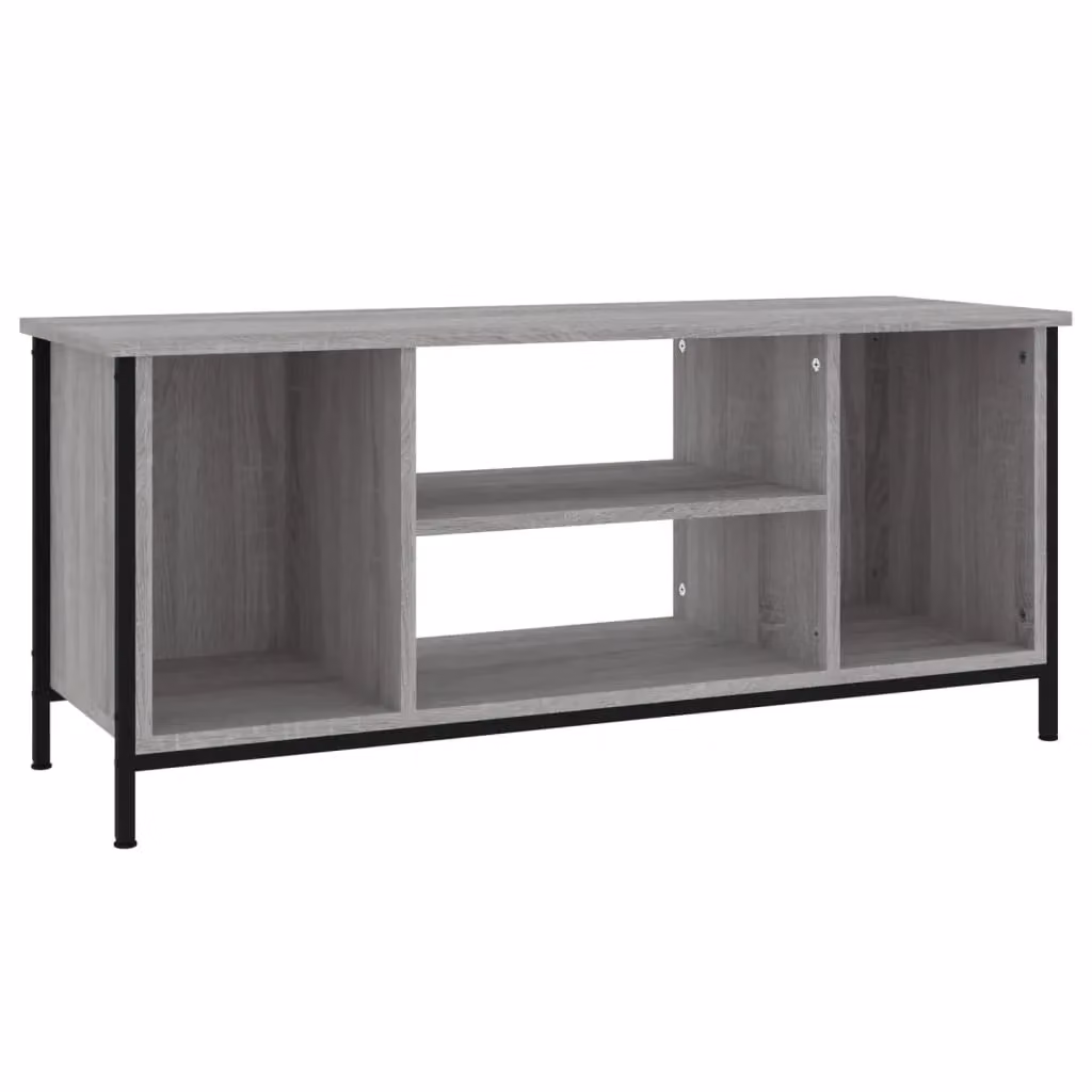 Berkfield Home Grey Sonoma TV Cabinet in Engineered Wood, W/D/H: 102 x 35 x 45 cm – 2