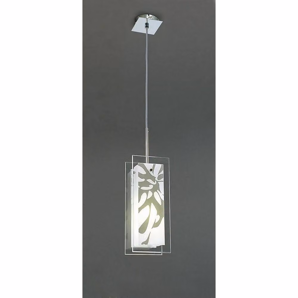 Netlighting Euphoria Pendant Light with Polished Chrome and Opal White Glass in Grey – 2