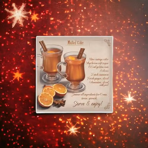 Purely Home Mulled Cider Recipe Glass Hot Pot Stand, Multicolour, W/D/H: 20 x 20 x 4 cm – 3
