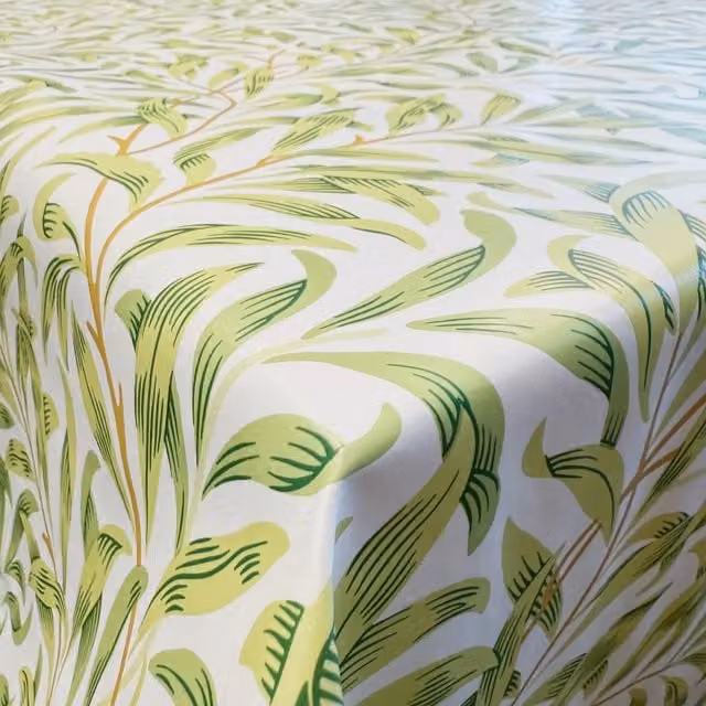 Terrys Floral PVC Tablecloth in Green and White