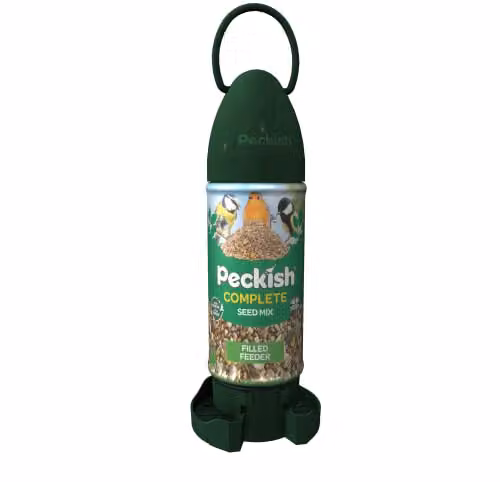 Peckish Complete Wild Bird Seed Ready to Use Bird Feeder in Green