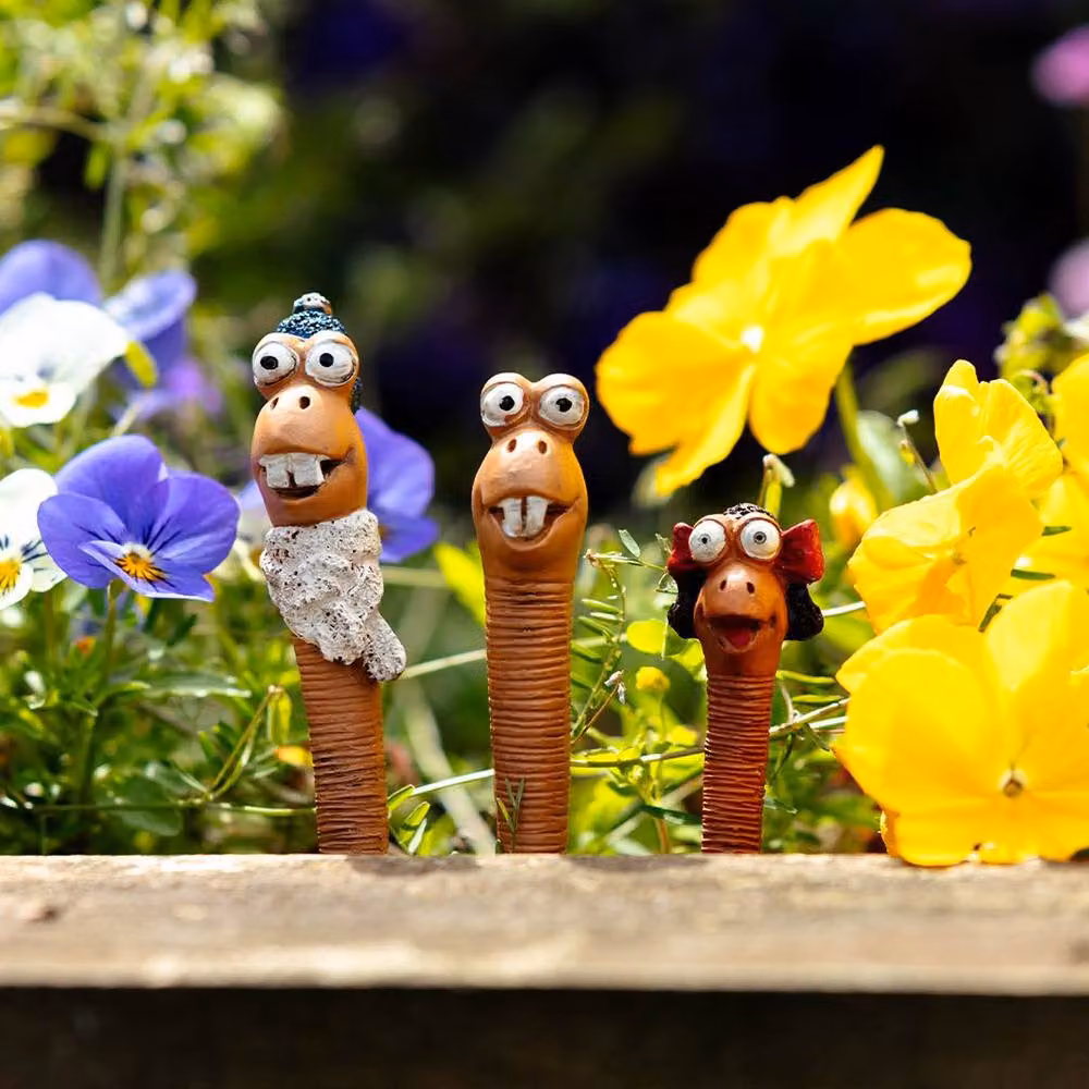 Marco Paul 5-Piece Multicolour Garden Worm Ornaments – 6