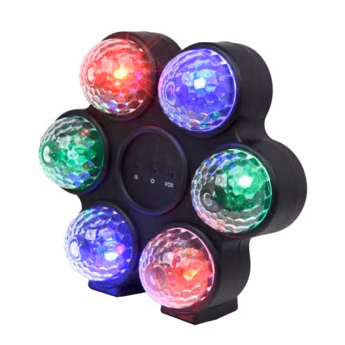 Menkind RED5 Multicoloured Circle Disco Light in Black