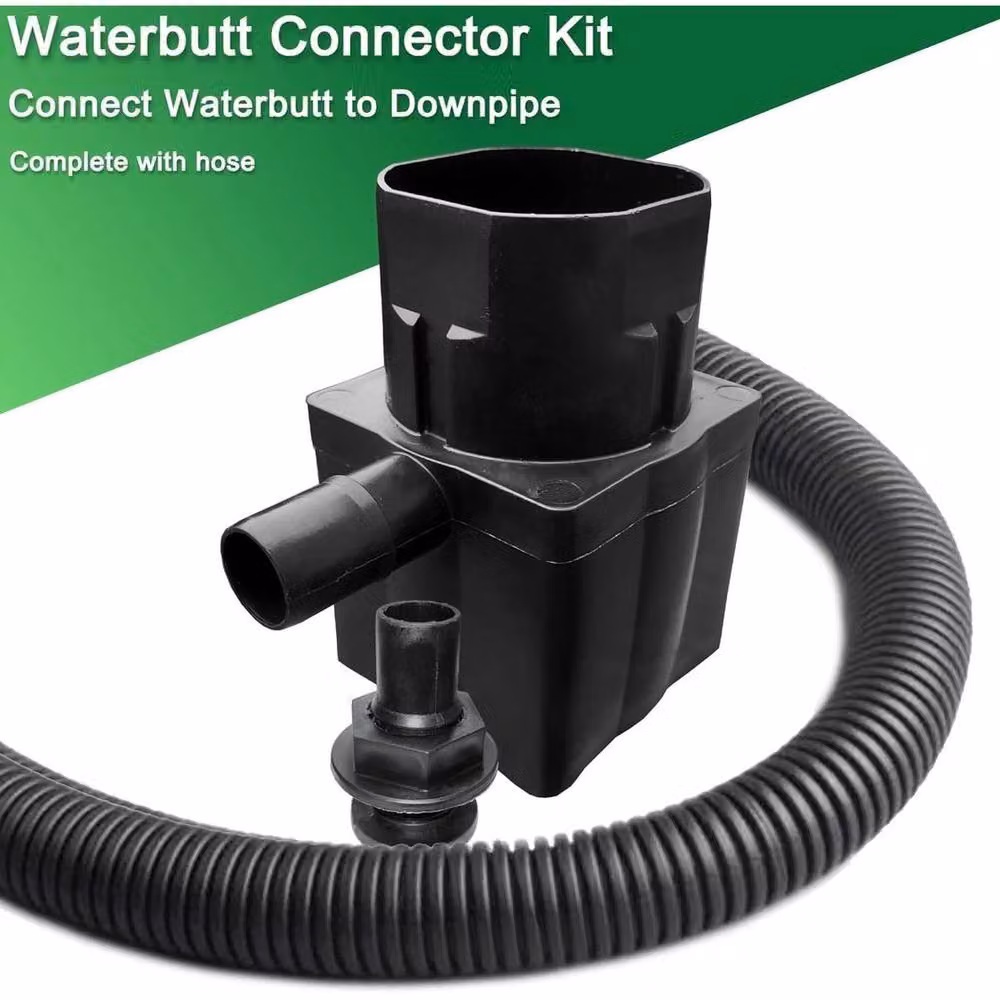SPETLEK Rainwater Water Butt Diverter Kit in Black – 3