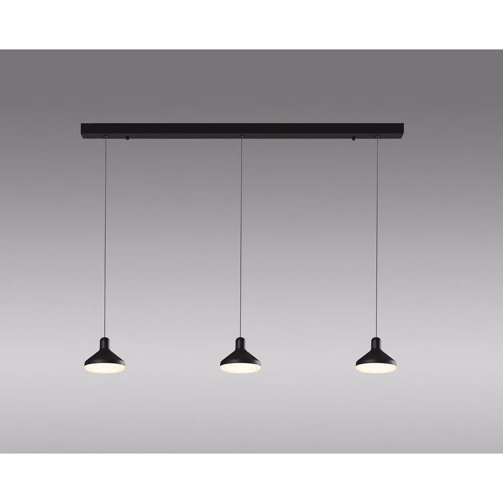 Netlighting Antaras 3 Light Linear Bar Pendant LED 24W 3000K 1770lm Black – 2