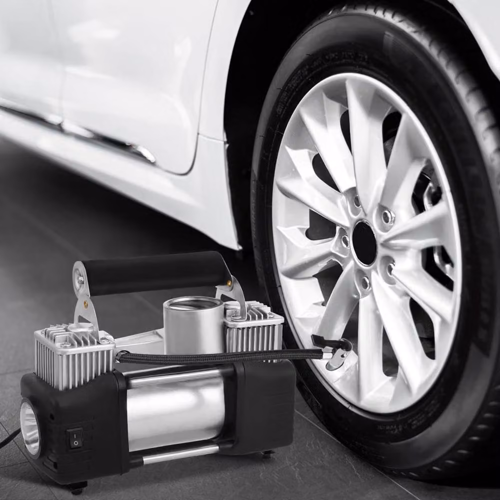 SPETLEK Heavy Duty 12V Electric Car Tyre Inflator in Black and Silver – 3