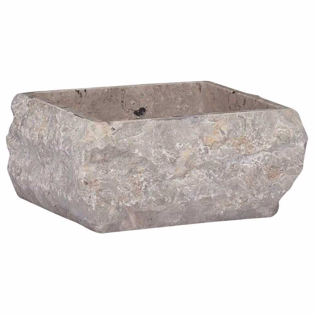 Berkfield Grey Marble Square Home Sink, W/D/H: 30 x 30 x 13 cm – 2