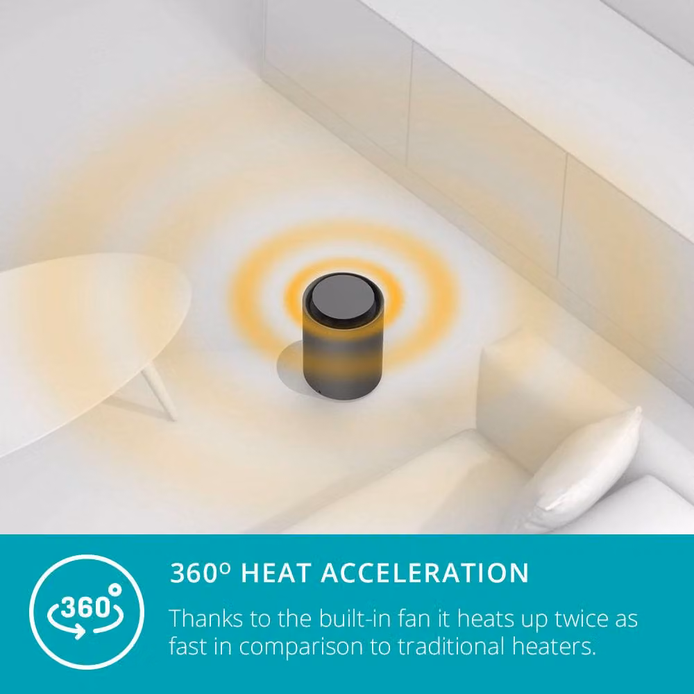 Duux Threesixty Smart Ceramic Fan Heater, 1800W, Grey with App Control – 6