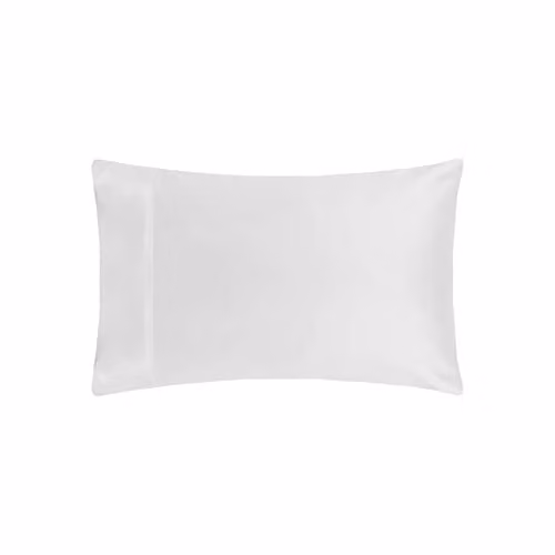 Belledorm 200 Thread Count Egyptian Cotton Percale Housewife Pillowcase Pair, White – 1