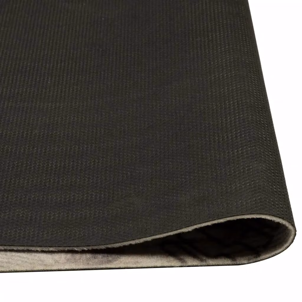 Berkfield Home Washable Grey Velvet Kitchen Rug, W: 45 cm, L: 150 cm – 2