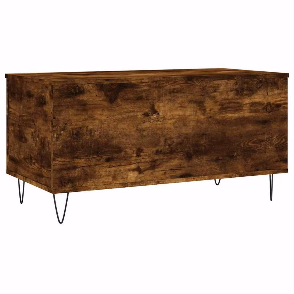Berkfield Home Modern Smoked Oak Coffee Table in Brown with Lift Mechanism, W: 90 cm, D: 44.5 cm, H: 45 cm – 4