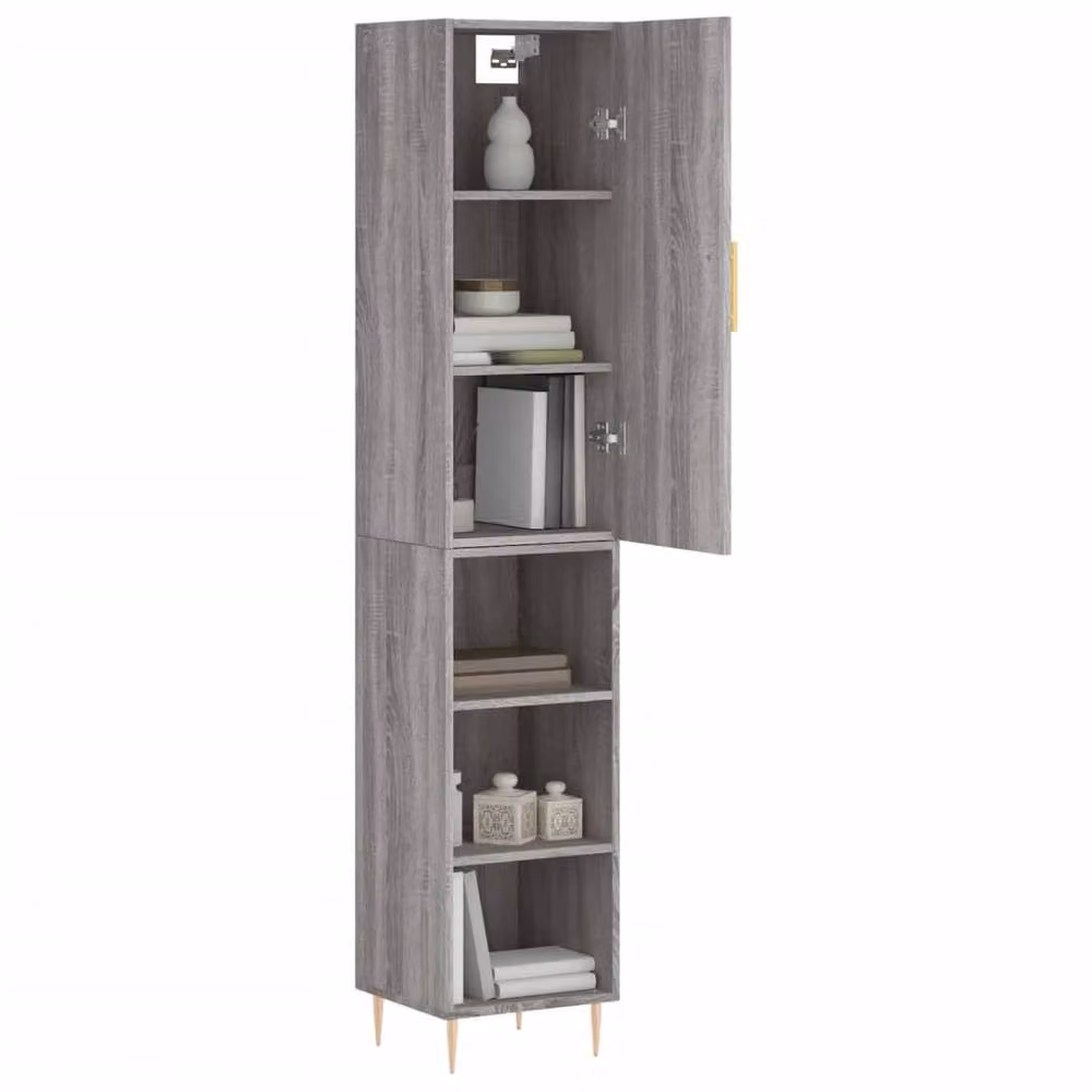 Berkfield Home Grey Sonoma Highboard W/D/H: 34.5 x 34.5 x 180 cm – 3