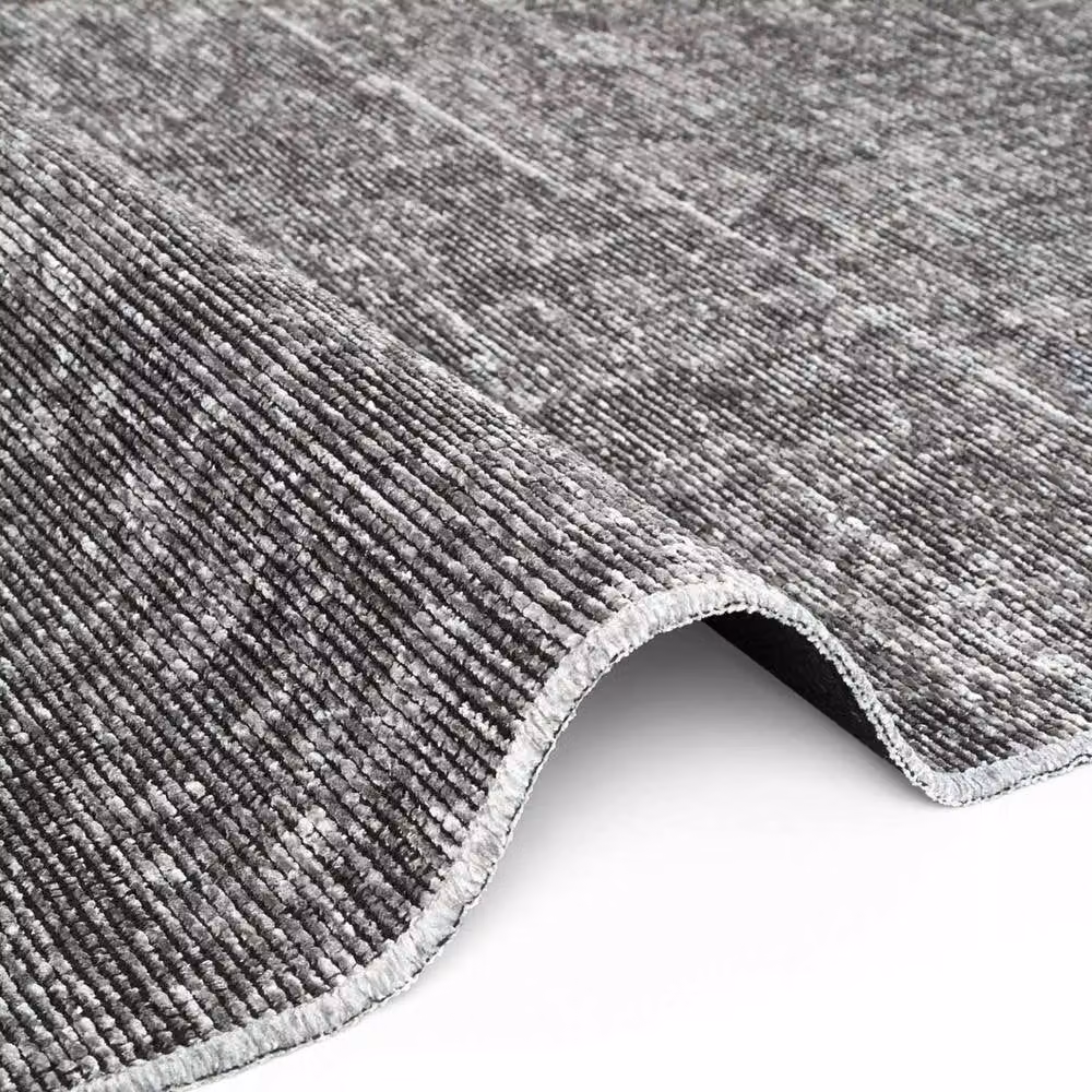 THE RUGS Brilliance Prisma Modern Abstract Grey Short Pile Velour Round Rug, Diameter: 160 cm – 2