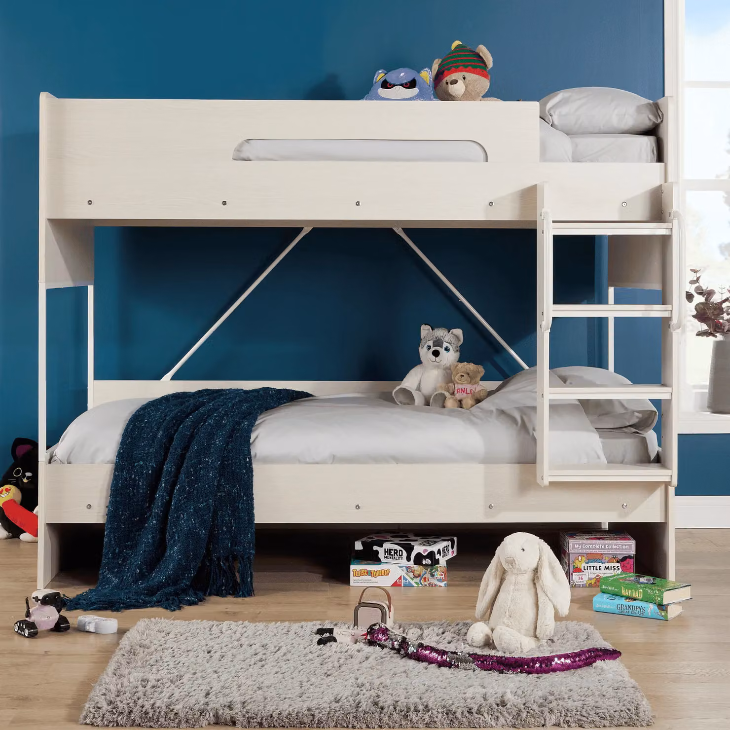 Home Source Childrens Detachable Bunk Beds in White, W/D/H: 90 x 190 cm – 2