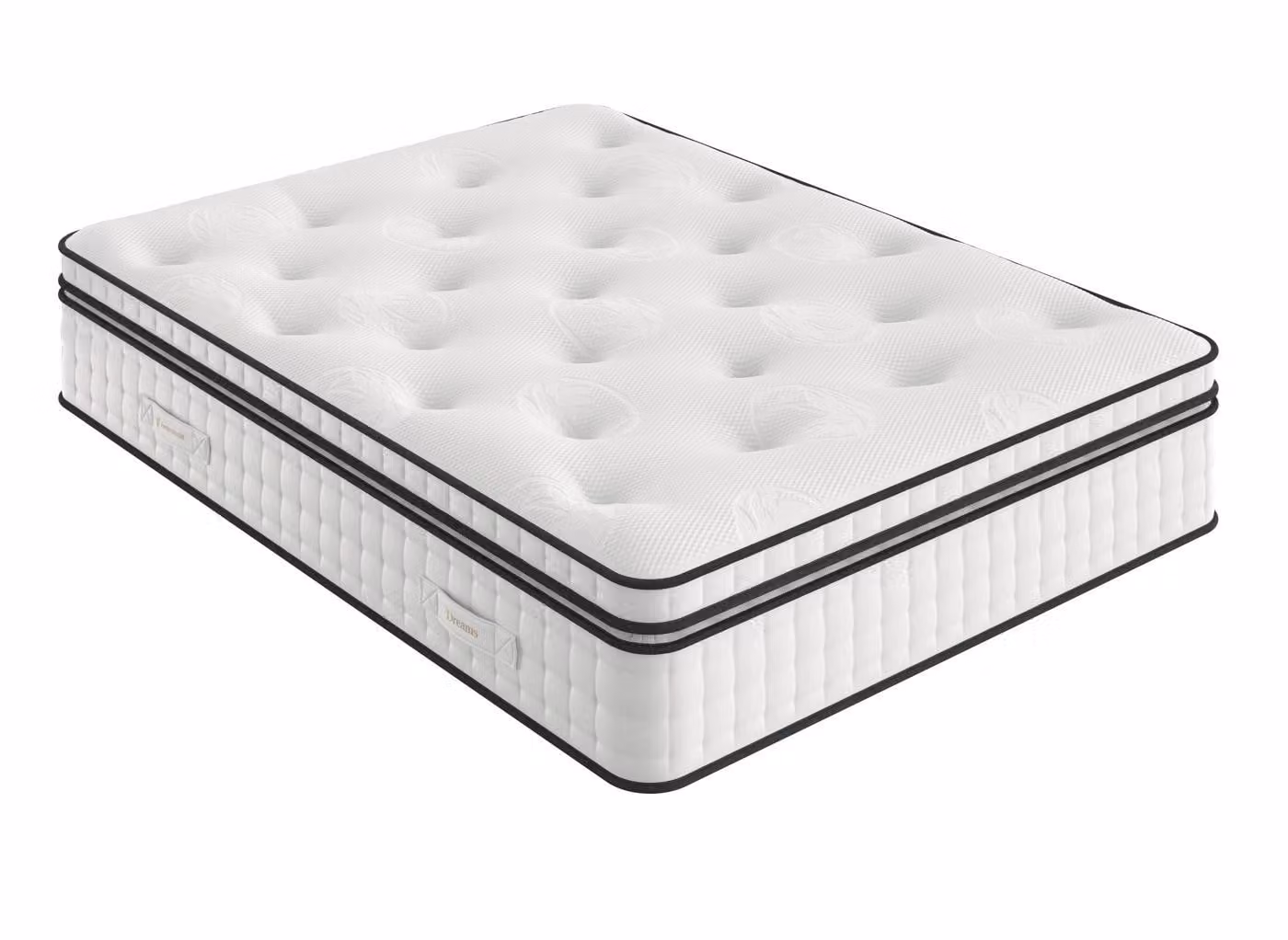 Dream Team Gold Helmsdale Ortho Combination Hybrid Mattress in Grey and White with Memory Foam and Bamboo Fabric