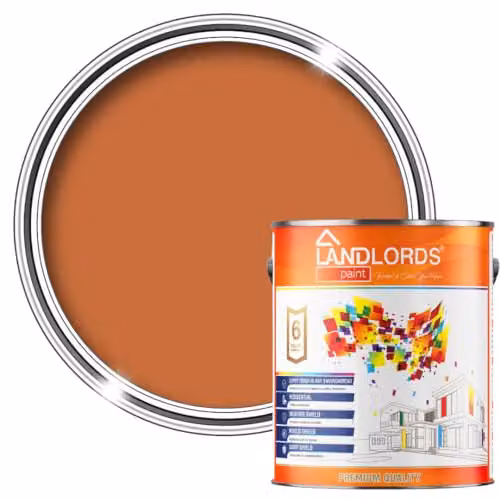 Landlords Paint Terracotta Weatherproof Quick-Drying Wood Paint, 1 l