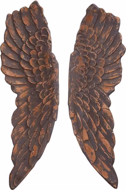 Orsina Plato Wings Brown Rustic Wall Decoration