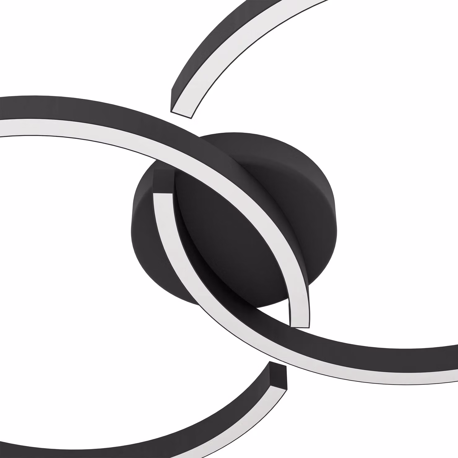 Eglo Amandolo Black LED Ring Ceiling Light – 2