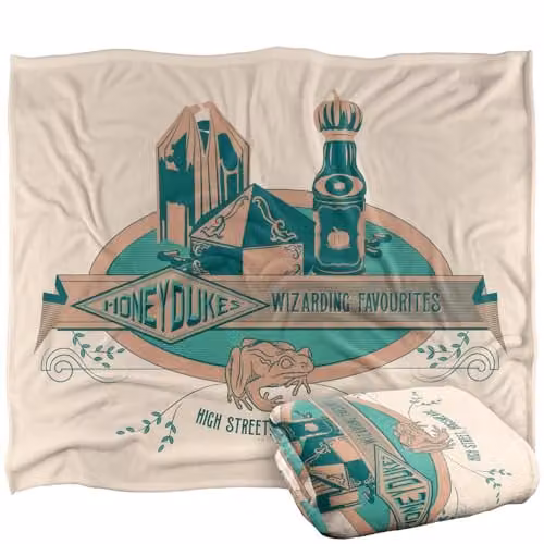 Warner Bros. Harry Potter Honeydukes Super Soft Silky Touch Fleece Throw Blanket, Multicolour, W: 127.0 cm, H: 152.4 cm – 1