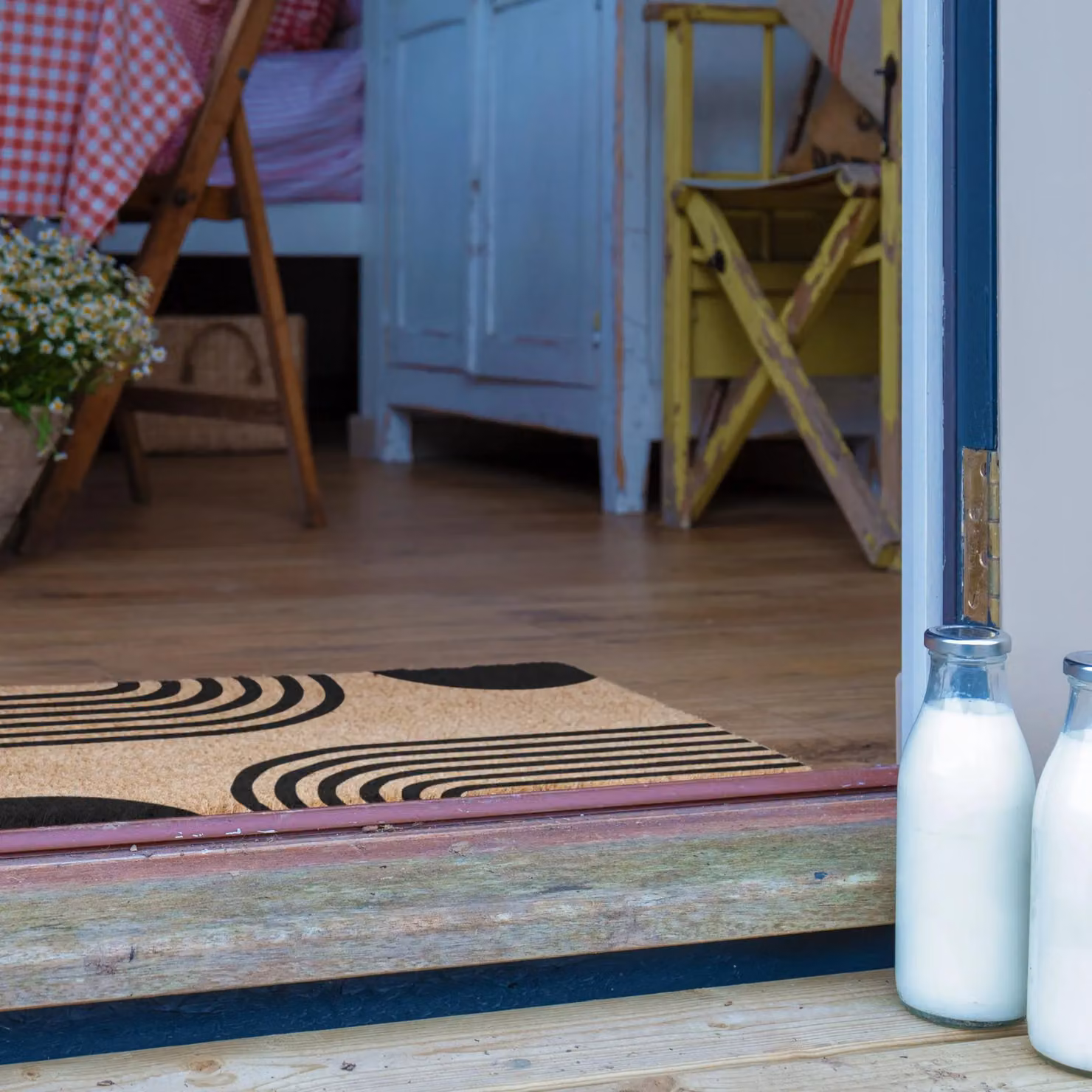 Artsy Mats Simple Abstract Lines Grey Doormat, W: 60 cm, D: 40 cm – 3