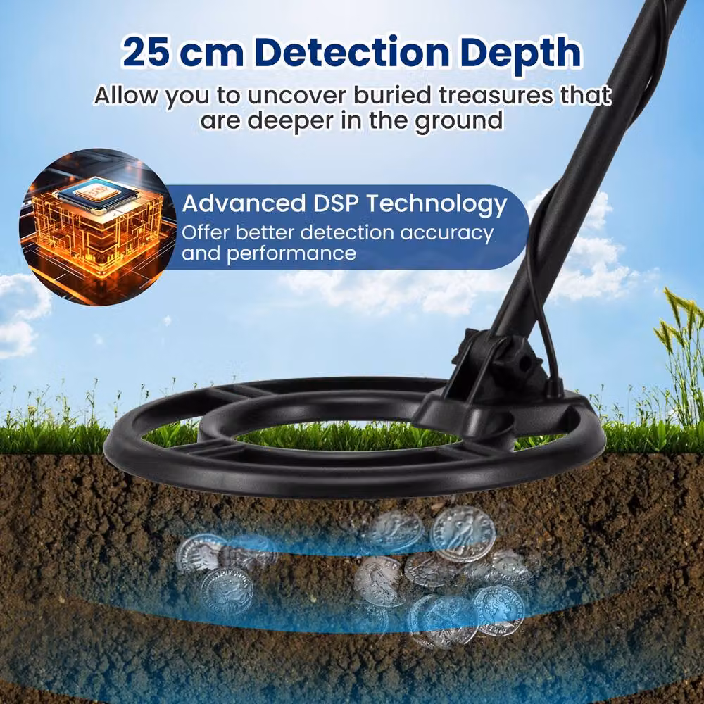 Gymax Metal Detector for Adults with Display and Adjustable Length in Black – 4