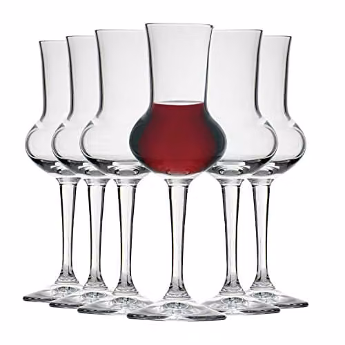 Bormioli Rocco Restaurant Liqueur Cocktail Glasses, Clear, 80ml, Pack of 6