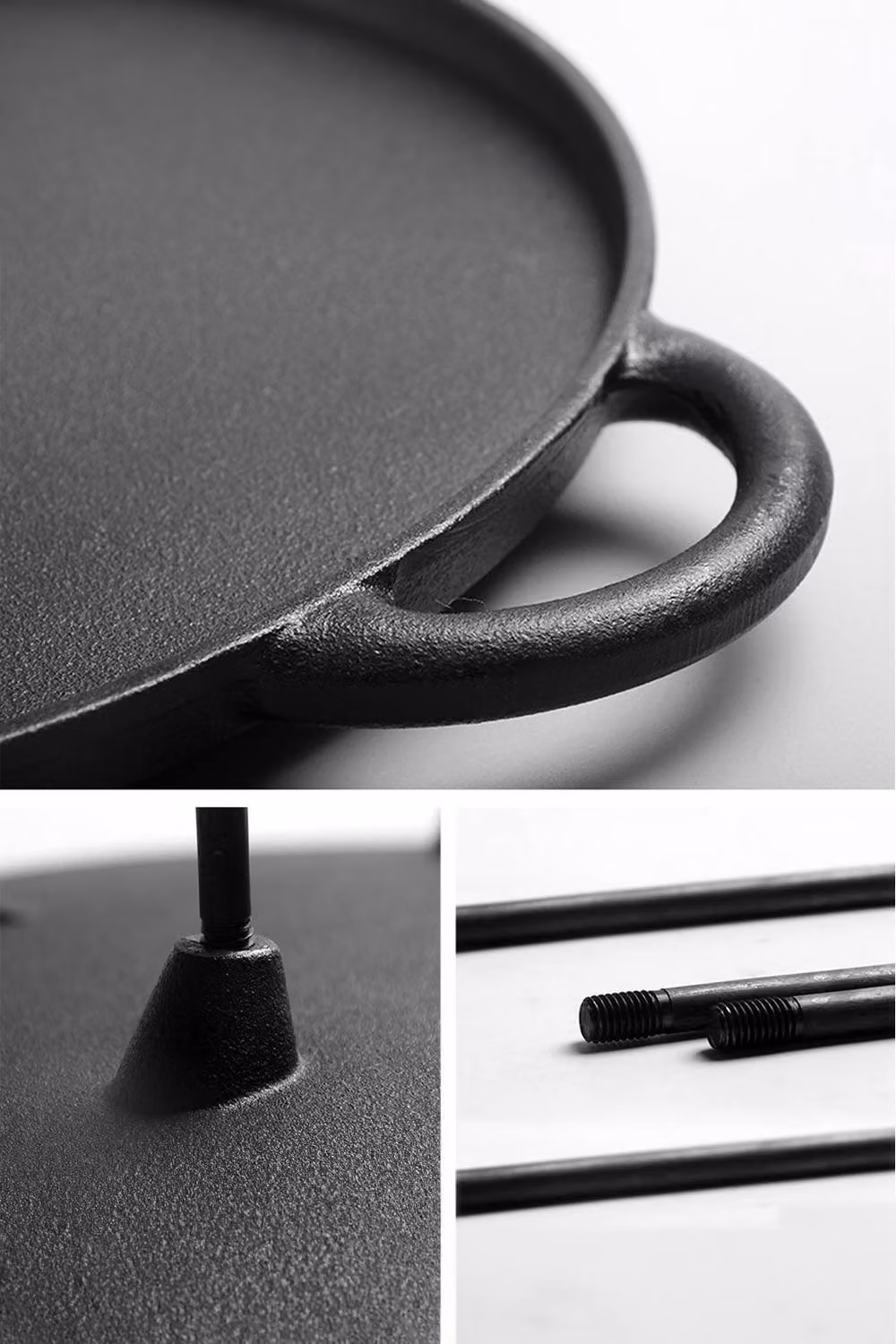 Garden Sanctuary Cast Iron Flat Griddle Pan in Black – 6