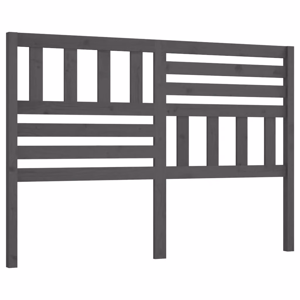 Berkfield Home Grey Rustic Solid Pine Wood Bed Headboard W: 156 cm, D: 4 cm, H: 100 cm – 2