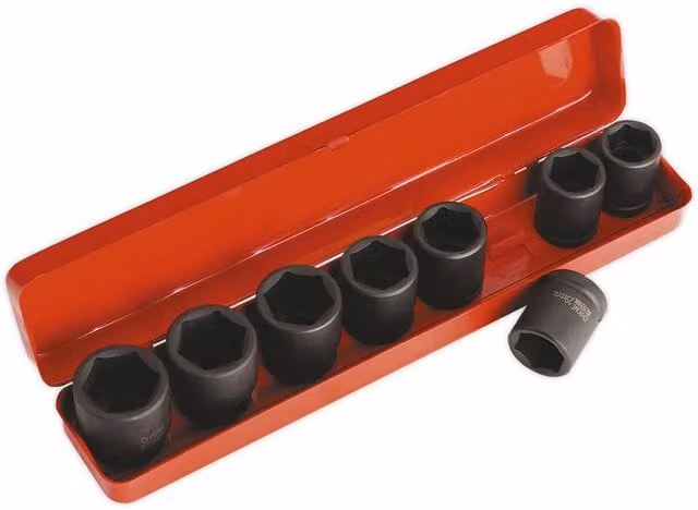 Loops 8 Piece Premium Impact Socket Set, 3/4 inch Sq Drive, Black Chrome Molybdenum Steel – 1