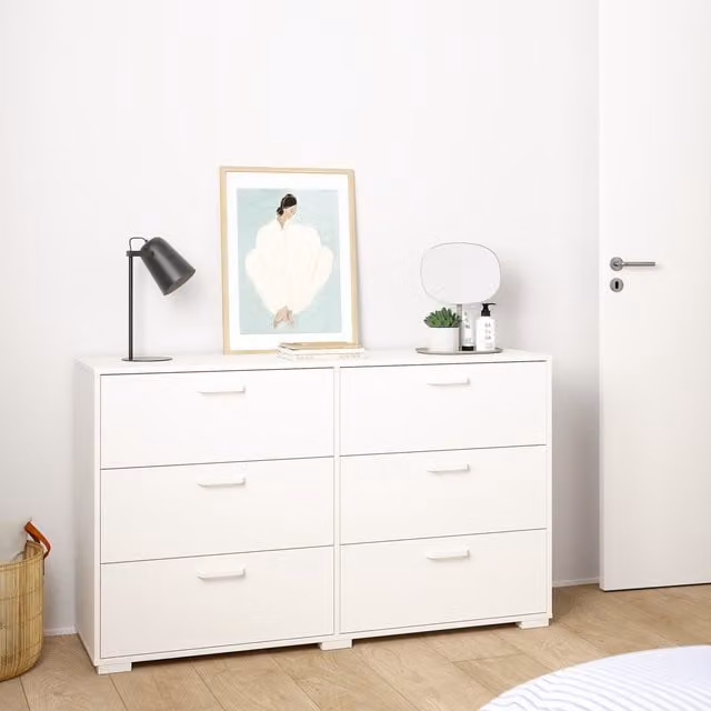 Furniture To Go Sofia Double Chest of Drawers in White