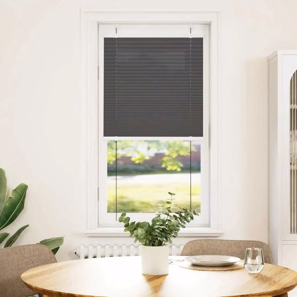 Berkfield Home Black Single Pleat Polyester Fabric Blind, W: 54.4 cm, H: 100 cm – 2