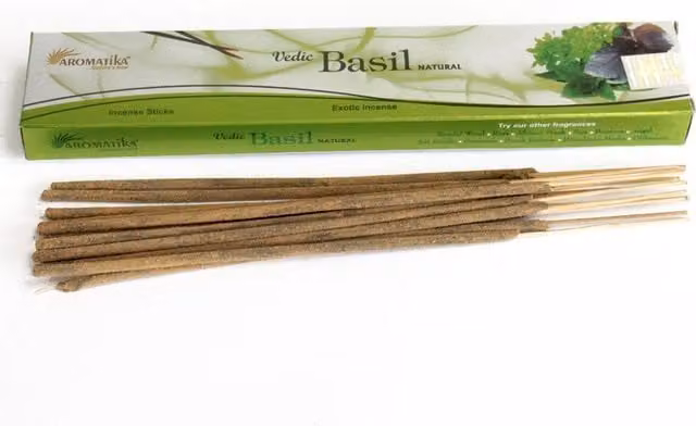 Aromatika KDMD Vedic Basil Incense Sticks in Green – 1