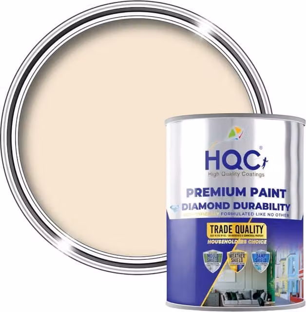 HQC Paints Vinyl Matt Emulsion Interior Wall Paint, Beige, 1 l